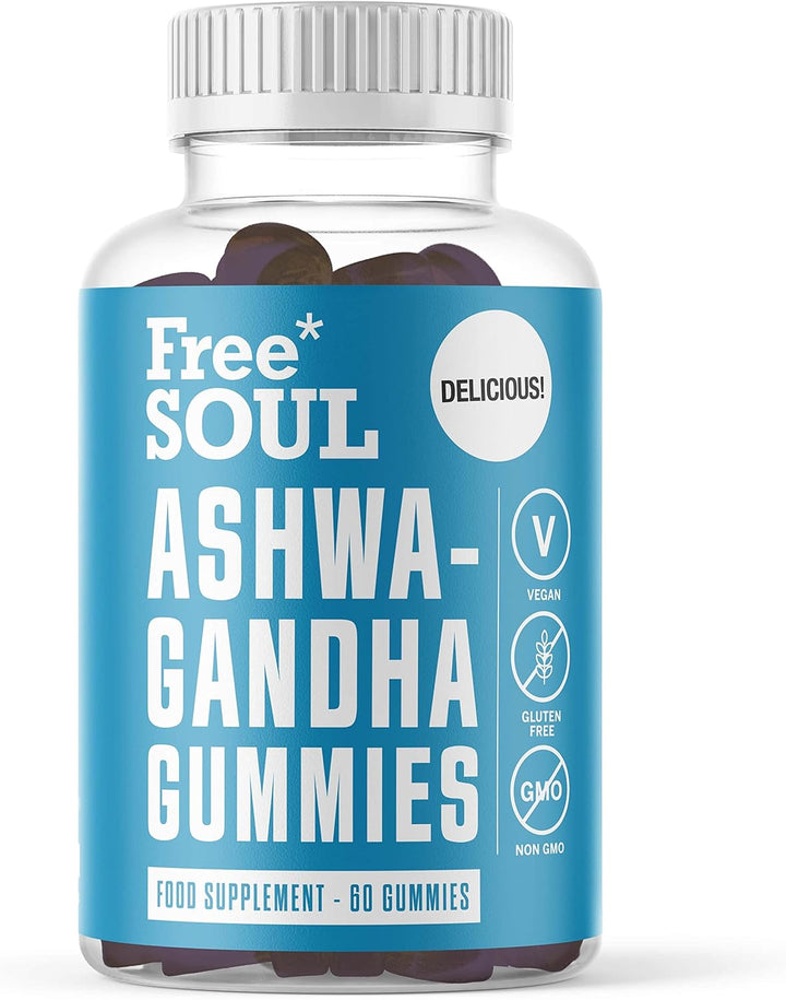 Ashwagandha High Strength Gummies | Delicious Ashwagandha Supplement with Pure Root Powder Extract | Vegan, Gluten-Free, Non-Gmo | 60 Gummies