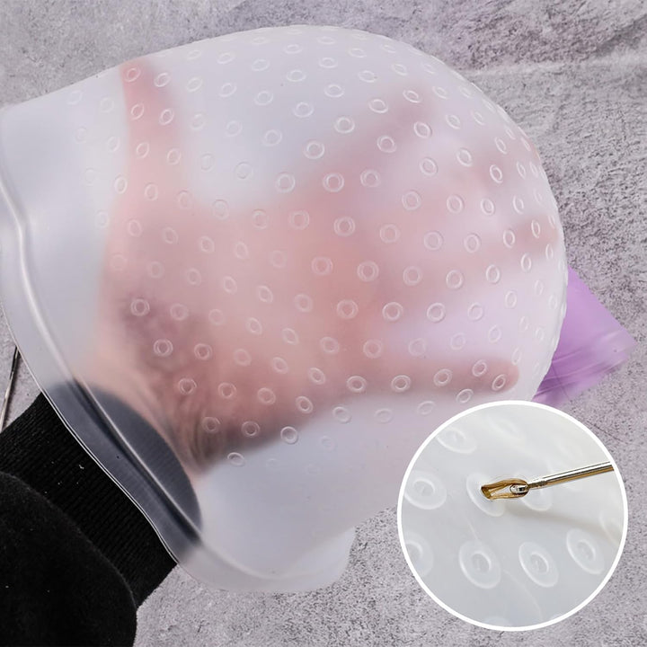 Highlighting Cap,Highlight Cap,Highlighting Kit,Streaking Cap,Highlight Cap and Hook Kit,Hair Highlighting Cap,Hair Cap for Highlights,Highlights Cap,Hair Cap for Highlights,For Girls Boys