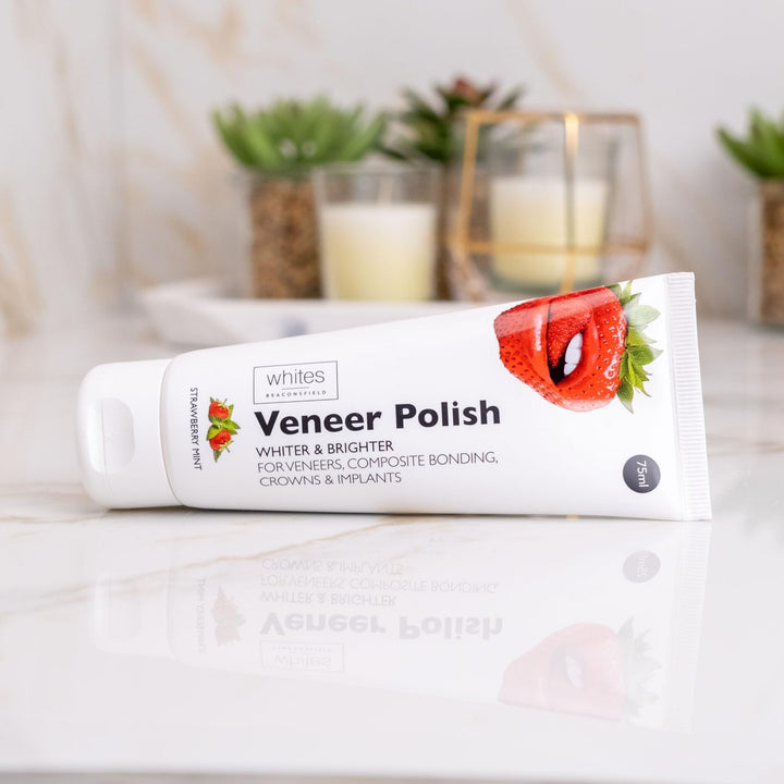 Veneer & Composite Whitening Polish – Professional Toothpaste for Veneers, Bonding, Crowns, Implants, Bridges & Natural Teeth – Effective Stain Remover – Vegan & Cruelty-Free