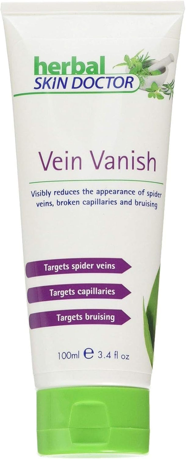 Vein Vanish Varicose Vein Spider Thread Veins Broken Capillaries Bruising Removal Cream 100Ml