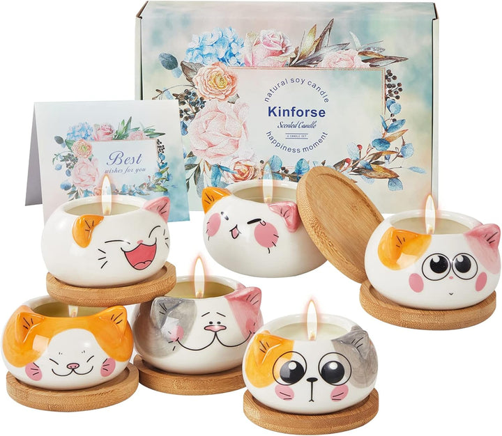 Luxury Scented Candle Gift Set for Women - 6-Piece Whimsical Owl-Themed Birthday Gifts for Her, Enchanting Aromatherapy Presents for Women, Thoughtful Anniversary for Best Friend, Mom, Wife
