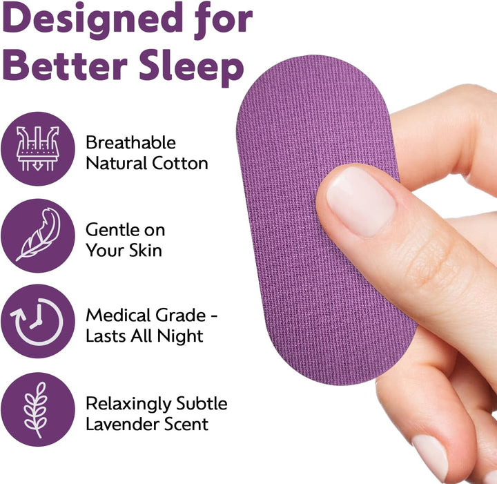 Zedzzz Lavender Scented Mouth Tape for Sleeping (35 Strips) | anti Snoring Aid for Men & Women | 5+ Weeks of Sleep Tape | Sleep Aid | anti Snoring Mouth Tape | Lavender Scented Mouth Tape for Sleeping