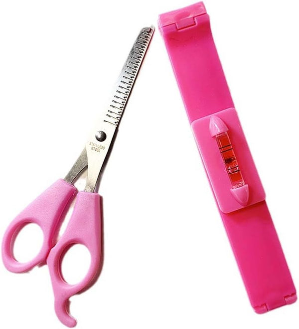 2Pcs Professional Hair Cutting Comb, Split End Trimmer for DIY Home Styling - Accurate Haircutting Tool for Layers, Bangs and Split Ends with Scissor