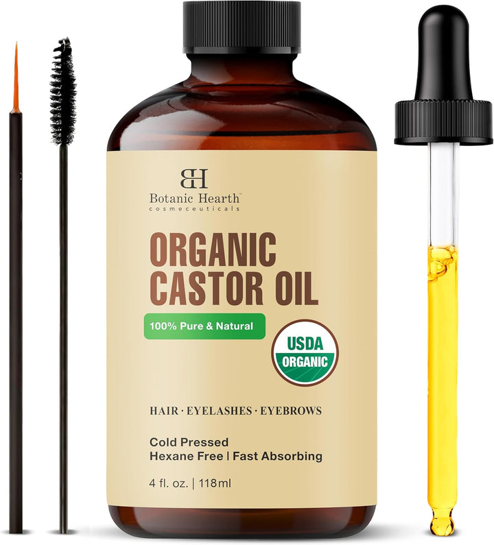 100% Pure Rosemary Oil for Hair Growth Infused with Biotin | Hair Strenghtening Treatment | Nourishing & Volumizing | with Jojoba Oil & Castor Oil | Non GMO Verified | 6.7 Fl Oz