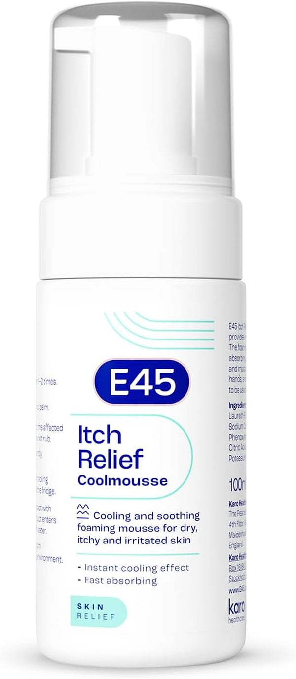 Itch Relief Coolmousse 100Ml – Face and Body Foam for Dry Skin, Itchy Skin and Irritated Skin - Cooling Foam to Soothe Itchy Skin