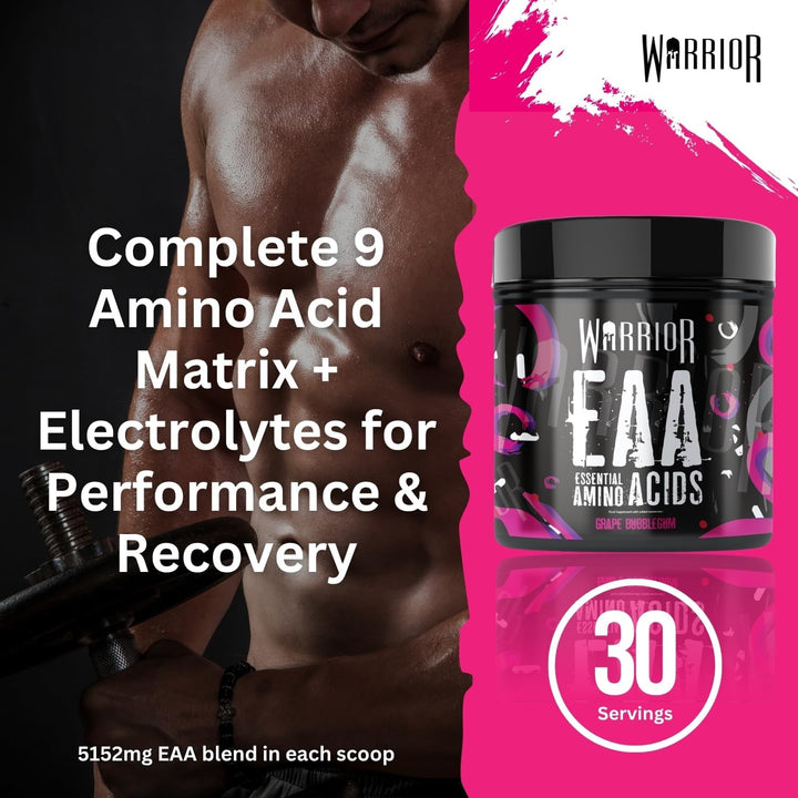 EAA - Essential Amino Acids - 360G - Provides Exceptional Support for Recovery & Muscle Soreness - Formula Includes Cyclic Dextrin, Taurine and More, Grape Bubblegum