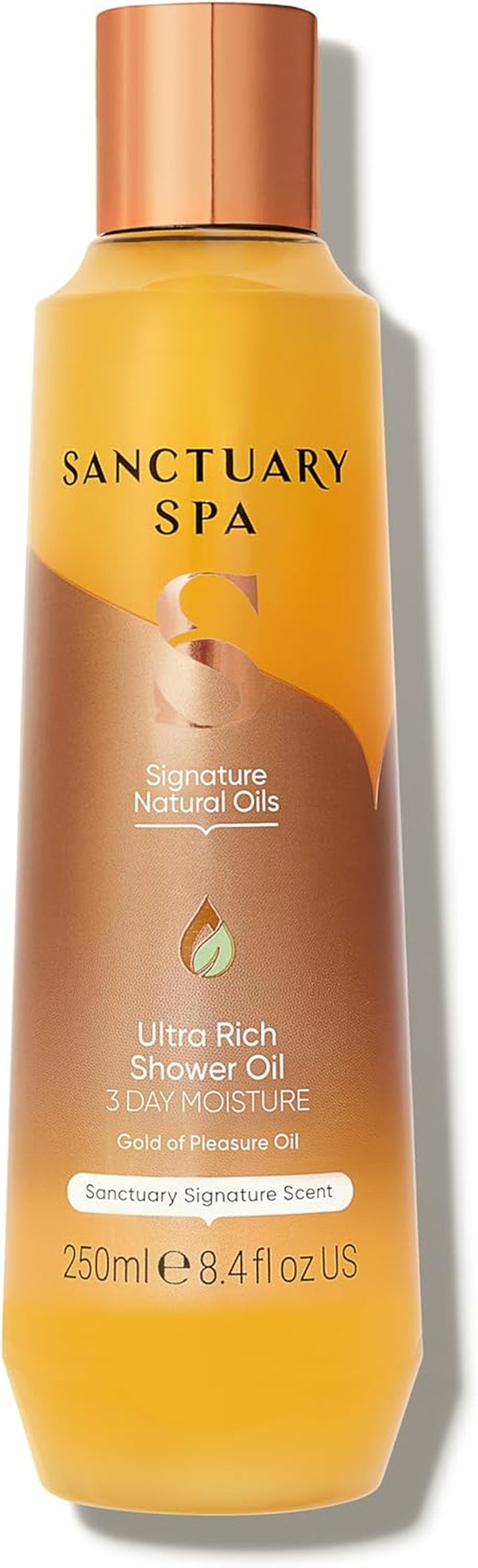 Spa Ultra Rich Shower Oil for Dry Skin, No Mineral Oil, Cruelty Free and Vegan, Orange, 250 Ml