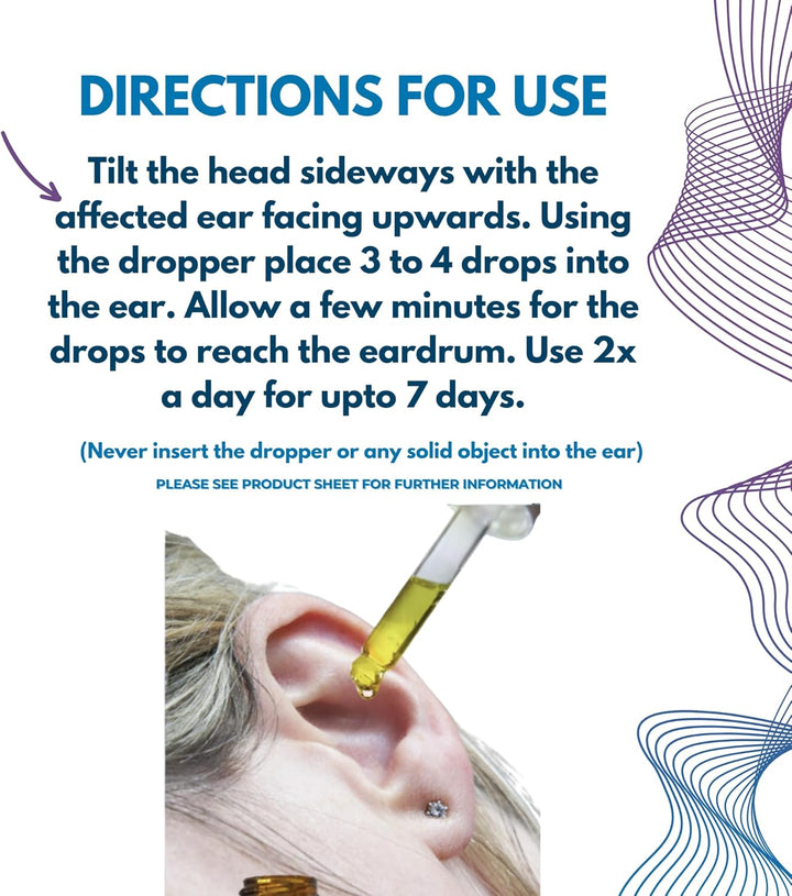 Sodium Bicarbonate Ear Drops, Simple, Effective and Gentle, Softens Ear Wax, Suitable from Children 1+ Years Old, Dropper Included, 10Ml Drops