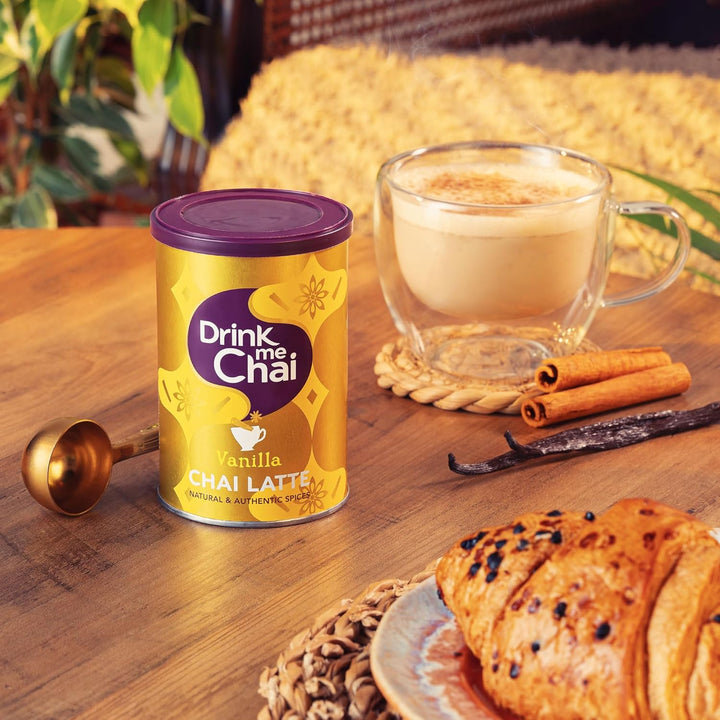 Vanilla Chai Latte 250G - Just Add Water, Vanilla Chai Latte Powder (Vanilla, Pack of 1)