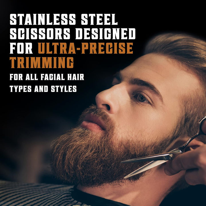 - Beard Brush for Men - Natural Boar Bristle Brush and Dual Action Pear Wood Beard Combs with Velvet Travel Pouch - Mens Gifts - 3 Pieces