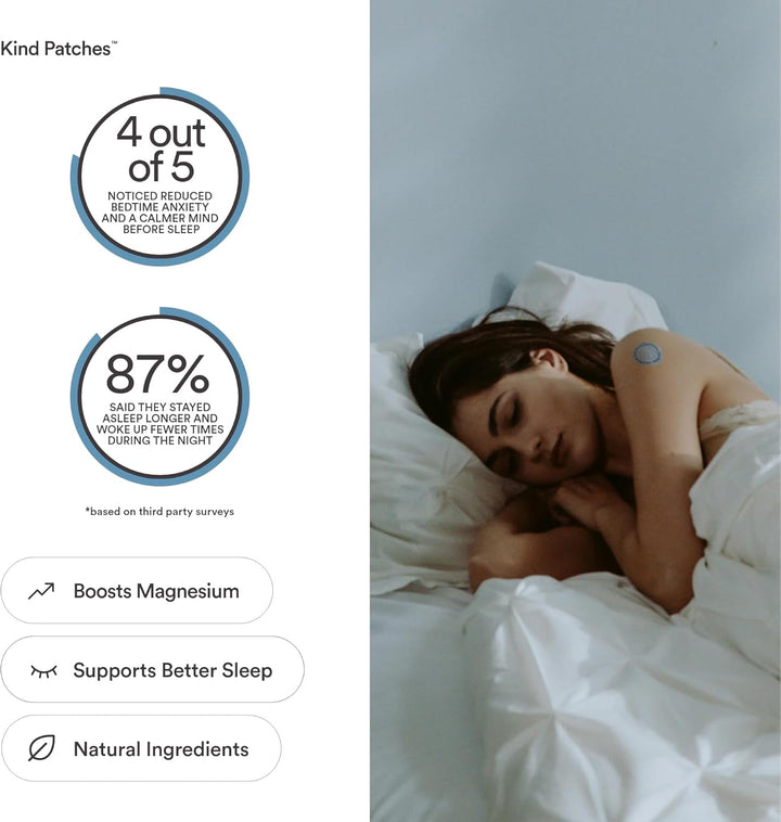 | Dream Patches™ Magnesium | Supports Quality Sleep, Calmer Mind, Stress & Anxiety | Plant-Based Botanical Blend with Magnesium, Passionflower, Ashwagandha & L-Theanine | 30 Vegan Patches