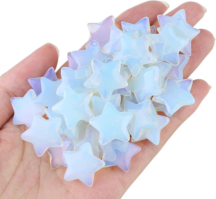 20 Pcs Crystals and Gemstones Star Healing Crystals Set Reiki Chakra Protection Polished Stones Meditation Energy Balancing Crystal