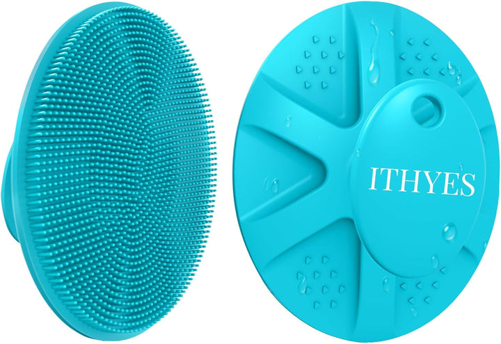 Silicone Body Scrubber Exfoliating Body Brush for Men Women Lathers Well Easy to Clean More Hygienic Shower for Face Scrubber for Sensitive Skin Body Buffer 1 Pack (Black)