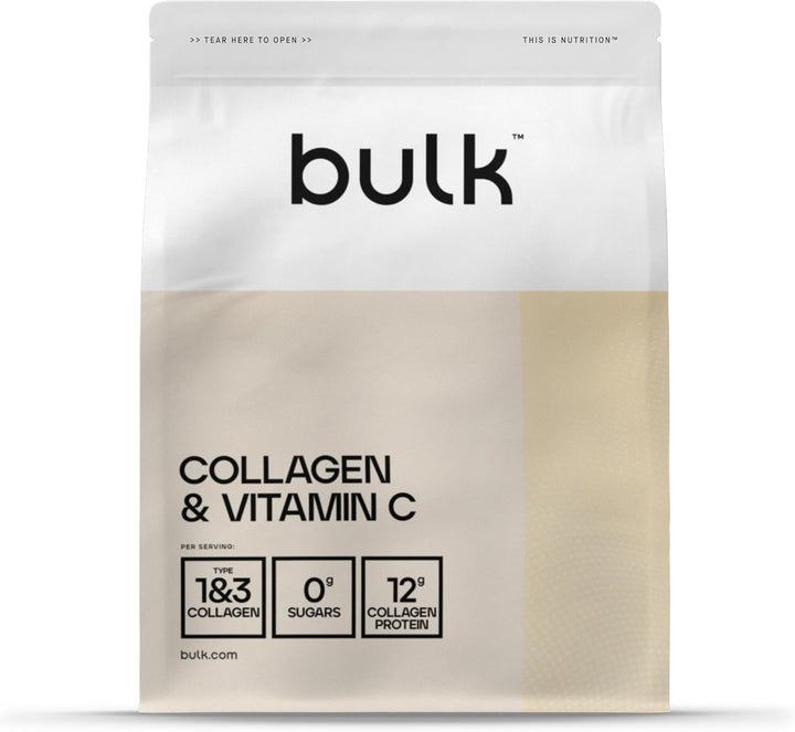 Collagen Powder with Peptides and Vitamin C | Hydrolysed Bovine Collagen | High-Protein Supplement for Use in Smoothies, Shakes & Recipes | Joint & Skin Routine | Unflavoured | Easy Mixing | 500G
