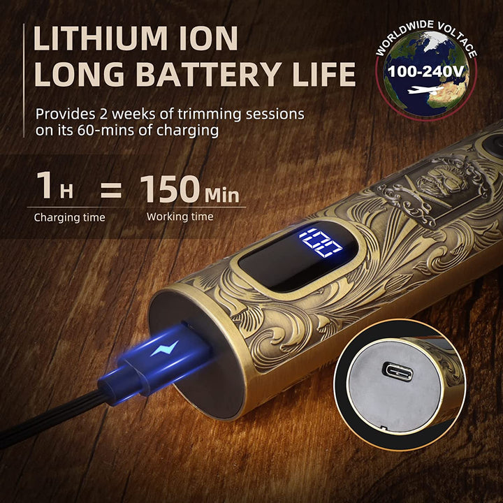 Beard Trimmer for Men, Cordless Hair Clippers Electric Shavers, Shaving Kit for Mustache Body Nose Ear Hair Facial, 7 in 1 Beard Grooming Kit, Gifts for Men