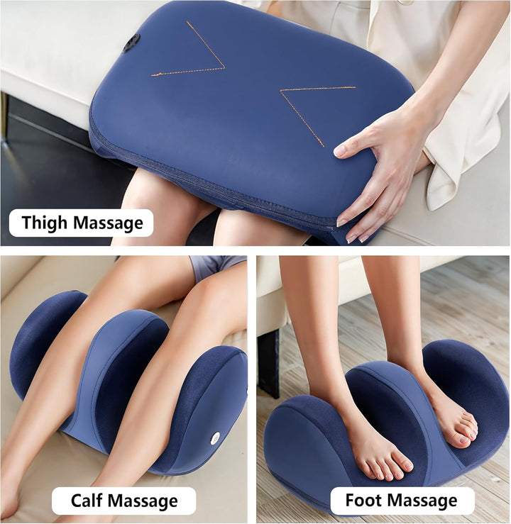 Electric Heated Foot Massager Machine - Calf Foot and Leg Massager for Plantar Fasciitis as Gifts for Men & Women, Rolling Foot Massagers for Pain and Circulation with 12-Point 3D Massage Head