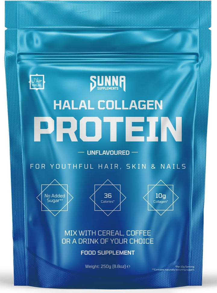 - Halal Bovine Collagen Protein Powder for Hair Skin Nails and Joints - Type (I, III) Hydrolysed Premium Bovine Collagen Peptides for Women and Men | Gluten Free | Unflavoured