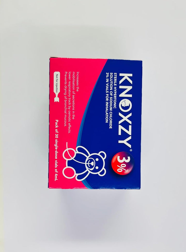 Hypertonic Saline Inhalation Solution 3%. Inhalation Solution for Adults & Children. Box Contains 30 Single Dose Vials of 4Ml.