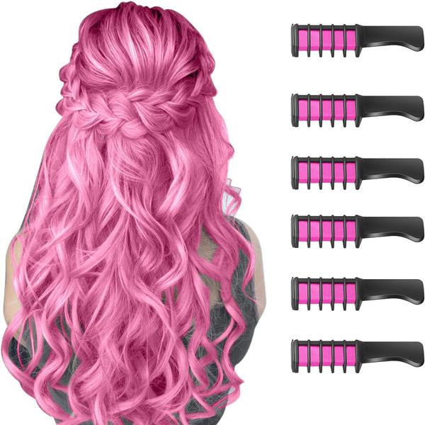 Hair Chalk for Kids Girls,  Temporary Hair Color Dye for Kids Gifts for Girls Age 6 7 8-12+Colour Hairspray for Birthday St. Patrick'S Day Children'S Day Halloween Christmas Cosplay Party(Pink)