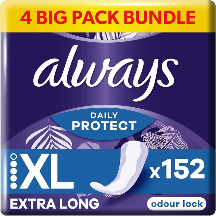 Daily Protect Extra Long Panty Liners 38 Liners, Odour Lock, Comfortable with Side Protection Barriers