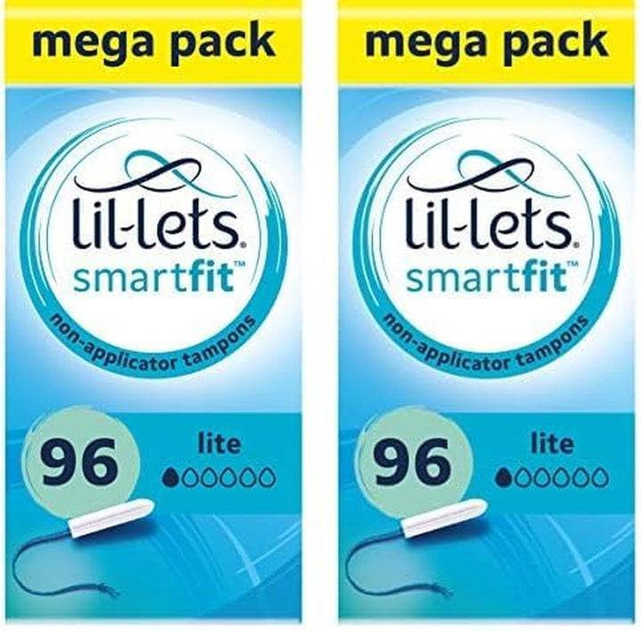 Non-Applicator Ultra Tampons X 60, (6 Packs of 10 Tampons), for Extremely Heavy Flow, 6 Droplets, Plant-Based, Smartfit Non-App Tampon