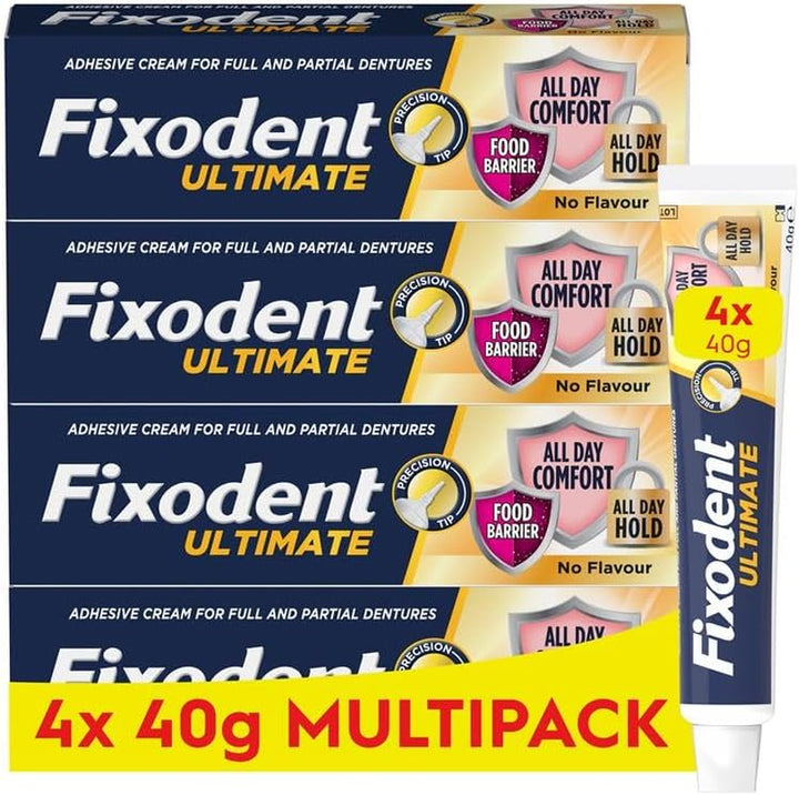 plus Unbeatable Bite Denture Adhesive, Flavour Free 40G