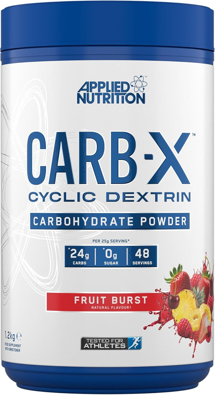 Carb X Highly Branched Cyclic Dextrin Carbohydrates, Intra & Post Workout Carbs Powder, Fuel Training & Recovery, Vegan, Gluten Free, Sugar Free, 1.2Kg 48 Servings (Unflavoured)