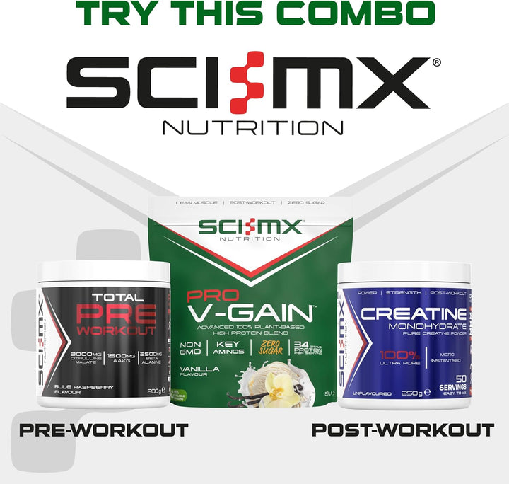 Pro-V Gain - 100% Vegan Vanilla Flavour Soy Protein Powder Isolate + B12 + Magnesium - Muscle Growth & Maintenance - Sugar Free, Non-Gmo - 2.2KG (49 Servings) 34G of Protein per Serving