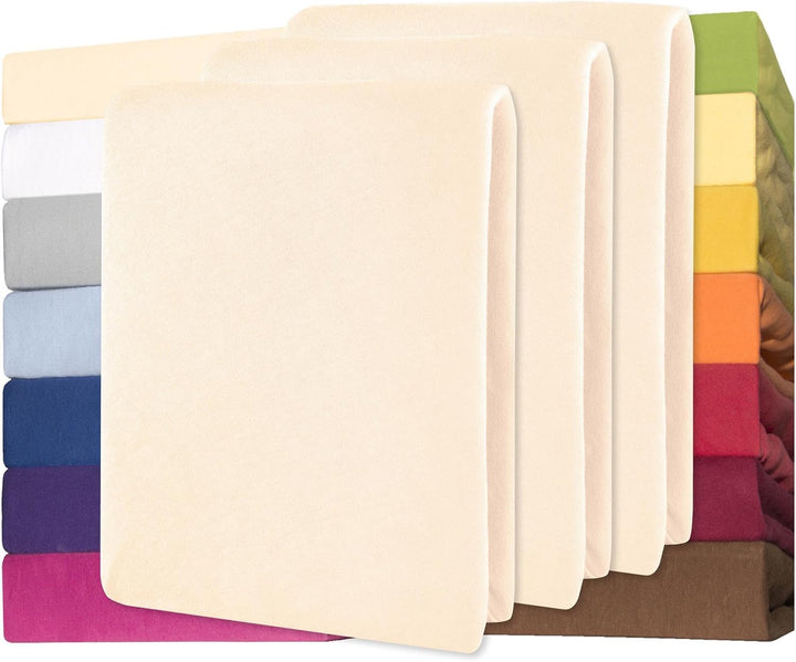 Lucina Fitted Sheet Cotton 200X200-200X220 Cm Royal Blue