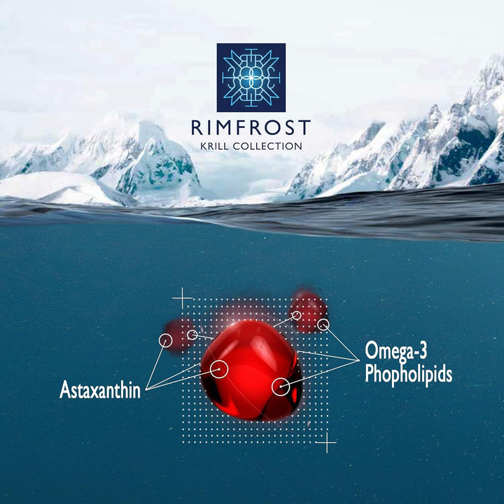 RIMFROST® Antarctic Krill Oil | Ultra Rich Omega-3 Including DHA/EPA Phospholipids & Astaxanthin | 120 Softgel Capsules | Fast Absorption & Highly Efficient | No Aftertaste | Sustainable