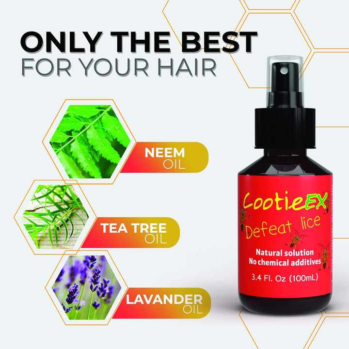 Head Lice Treatments with Lavender Oil for Hair - Natural Nit Treatment - Prevent Head Lice Infestations: anti Nits Head Lice Treatment - Alternative to Nit Shampoo & Head Lice Shampoo, 100Ml