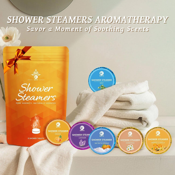 Aromatherapy Shower Steamers: 6Pack Unique Shower Bombs. Ideal for Birthdays, Christmas Stocking Stuffers Gifts—They Release Fragrant Scents for Spa-Like Relaxation and At-Home Self-Care.