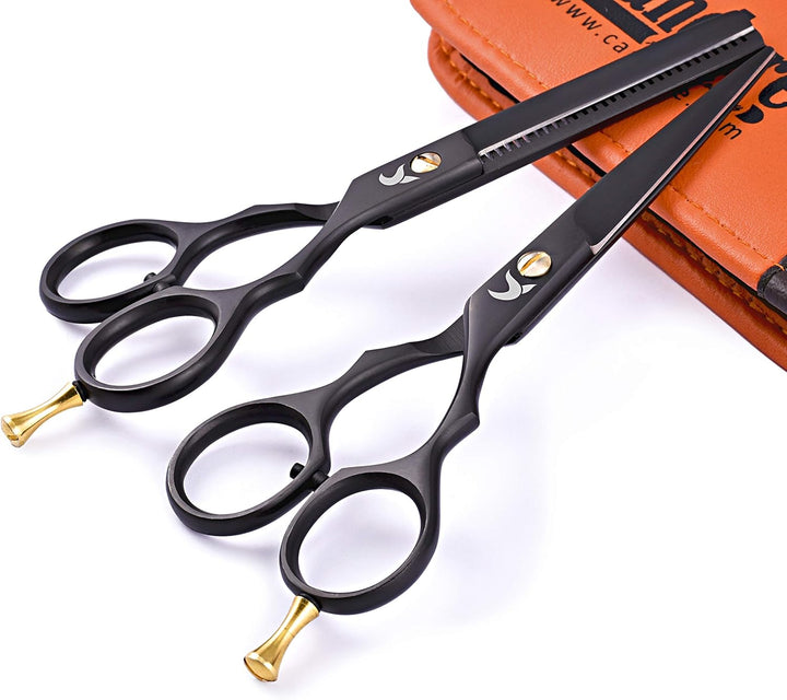 Hairdressing Cutting Scissors Barber and Thinning Salon Shears Set 5.5 Inch