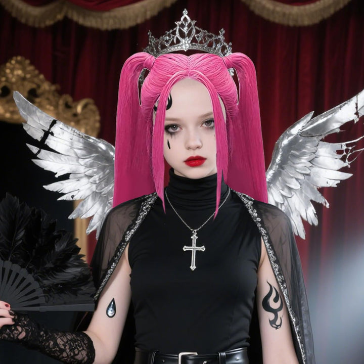 Rumi Costume Kids Wig Cosplay, Anime Mira Zoey Rumi Costume Wig, Demon Hunters Purple Braid Wigs for Kids Halloween, Carnival, Party (B)