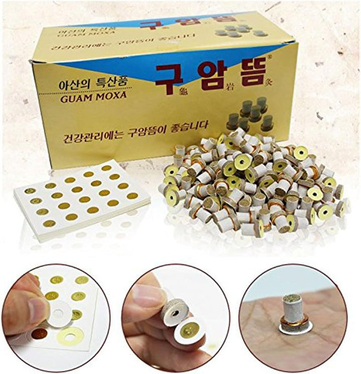 Moxa Moxibustion Mini Stick-On Moxa Homeopathic X (1100Pcs / 1 Box)