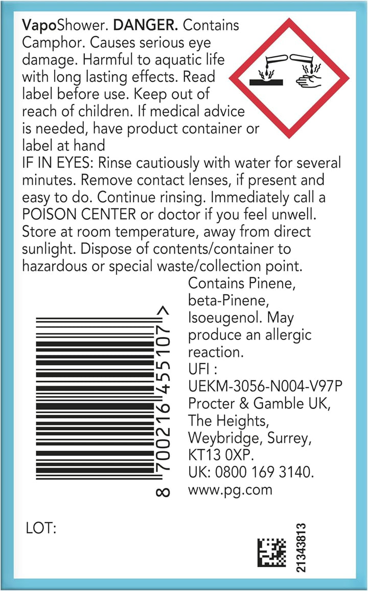 Vapo Shower - Shower Tablets with Soothing Vapors – Infused with Menthol and Camphor Scents– Contains Natural Essential Oils: Eucalyptus, Nutmeg and Cedar Leaf – Non Medicated Vapors - 5 Tablets