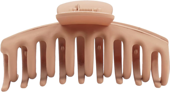 4 Pcs Hair Claw Clips Hair Clips for Women and Girls Thick Hair - Natural Colors Lightweight Non-Slip with Comb Teeth Strong Hold Large Size 4.3 Inch