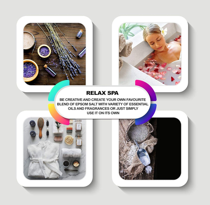 Pure Epsom Salts 10Kg, Total Body Therapy, 100% Pure Premium Quality Magnesium Sulphate Traditional Bath Soak, Fine 1.4Mm Easily Dissolvable Grain Size, Vegan Friendly by