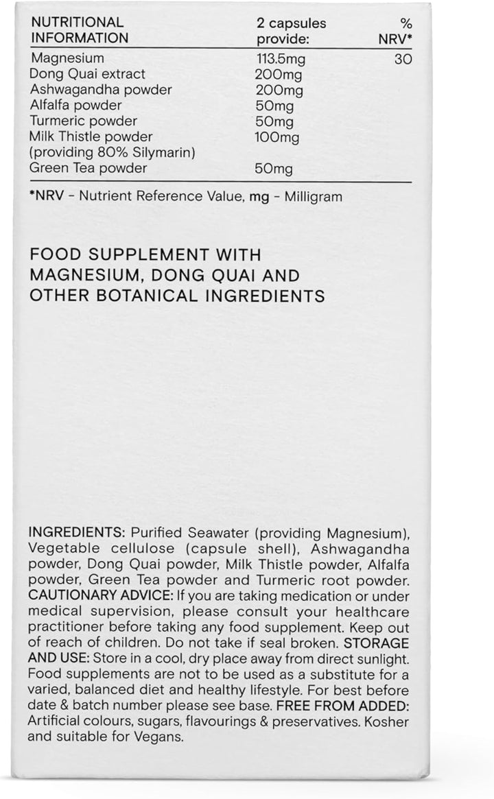Food-Grown® Menopause Complex | Menopause Vitamins with Magnesium & Ashwagandha to Support Hormonal Balance for Women, Mental Resilience, Fatigue | Menopause Supplements | 60 Capsules