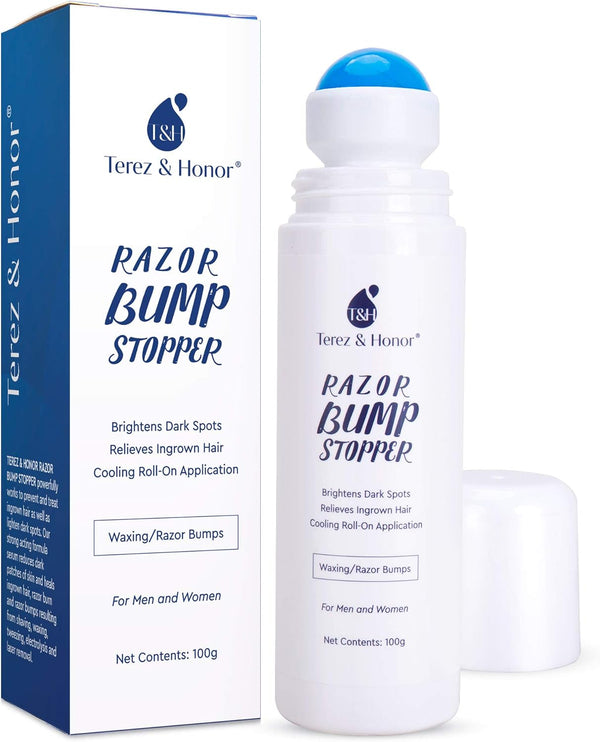 Razor Bump and Ingrown Hairs Serum - after Shave Solution Roll-On for Ingrown Hairs, Razor Burns and Razor Bumps for Men and Women