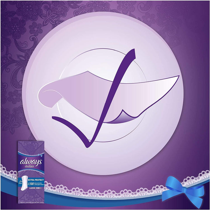 Dailies Extra Long Protect plus Pantyliners, (Pack of 1)