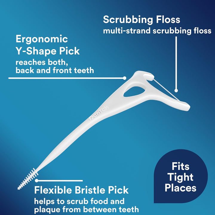Complete Clean Easy Reach Floss Picks, No Break & No Shred Floss, 75 Count