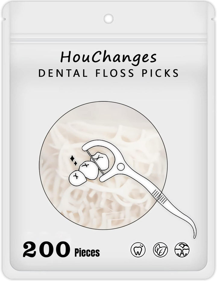 Floss Sticks Dental Floss Picks Complete Clean,2 in 1 Dental Toothpick Polyethylene Resistant Dental, Cardamom（30Pcs）