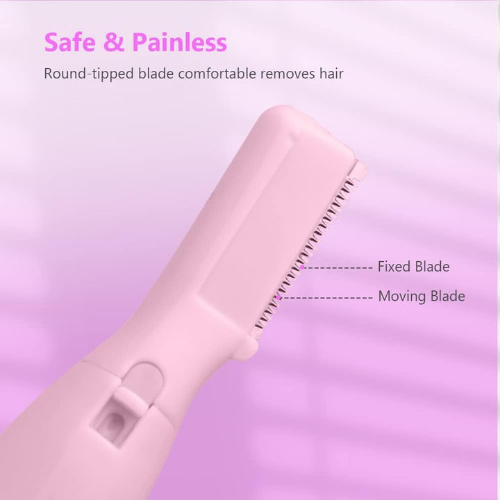 Eyebrow Hair Removal for Women Men, Upgraded Mini Portable Eyebrow Trimmer, Painless Face Hair Shaver Electric Eyebrow Razor for Brows Face Cheek Lips Peach Fuzz
