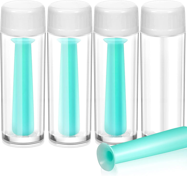 4 Pieces Silicone Contact Lens Inserter Daily Contact Remover Hard Lenses Remover for Monthly Daily, Portable Travel Lens Remover Lens Suction Holder for Meeting Outdoor Exercise (Green)