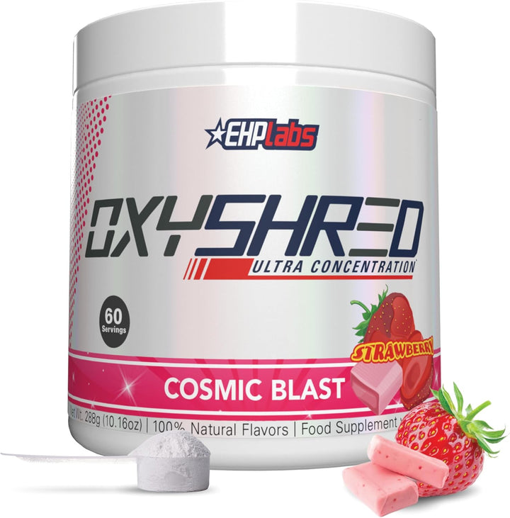 Oxyshred Pre Workout Powder & Shredding Supplement - Preworkout Powder with L Glutamine & Acetyl L Carnitine, Energy Boost Drink - Kiwi Strawberry, 60 Servings