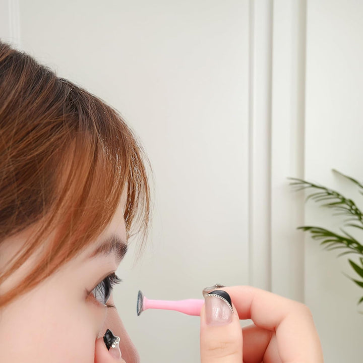 Contact Lens Applicator,4 Pieces Silicone Contact Lens Inserter,Contact Lens Remover Set,Contact Lens Remover Tool with Storage Cases for Home Travel Outdoor Activities(Green)