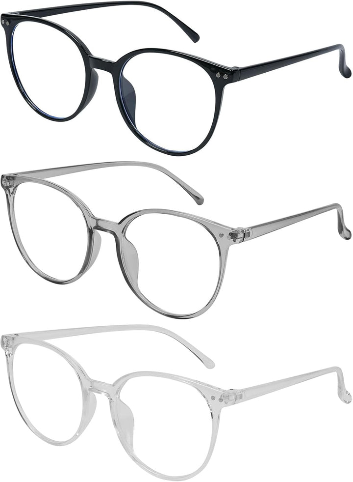 Blue Light Blocking Glasses, 1/2/3 Pcs anti Blue Light Computer Gaming Glasses for Women Men, Lightweight Reading Glasses anti Glare anti Eyestrain