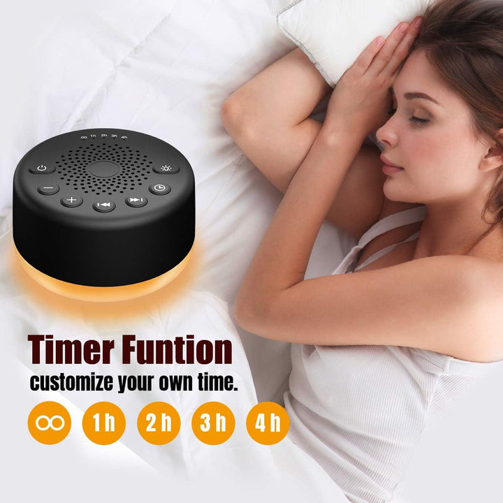 White Noise Machine  Sleep Sound Machine 25 Sounds 5 Timer 32 Volume Baby Kids Adults for Sleeping with 4 Adjustable Brightness