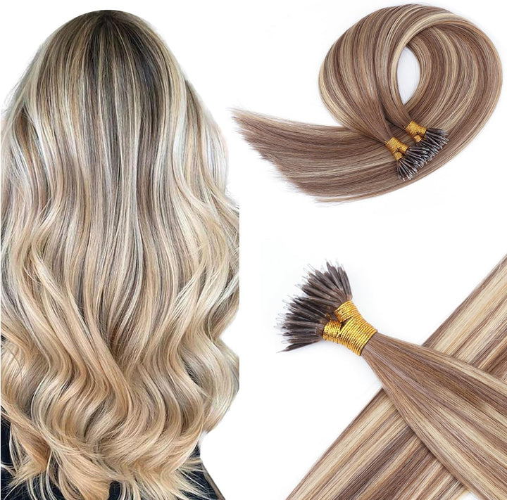 1000 Nano Rings - 3Mm Silicone Lined Hair Extension Beads - Dark Brown